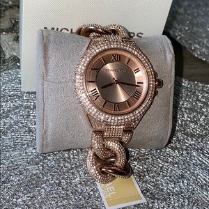 Michael Kors Rose Gold Tone Camille Pavé watch